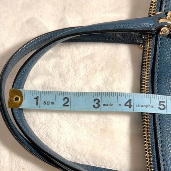 Coach Prairie Satchel Teal Leather Bag - #79997 - Picture 8 of 10